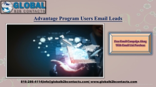 Advantage Program Users Email Leads