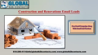 Construction and Renovations Email Leads