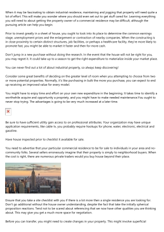 Guidelines To Help You Purchase Or Market Commercial Properties