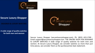 SecureLuxuryShopper Quality Watches
