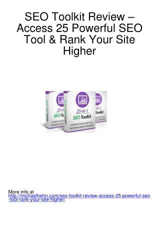 SEO Toolkit Review