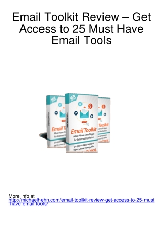 Email Toolkit Review – Get Access to 25 Must Have Email Tools