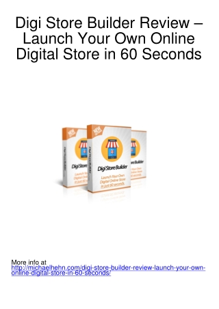 Digi Store Builder Review