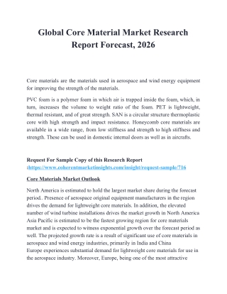 Global Core Material Market Research Report Forecast, 2026