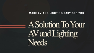 Av and Lighting Los Angeles - Belvedere Entertainment