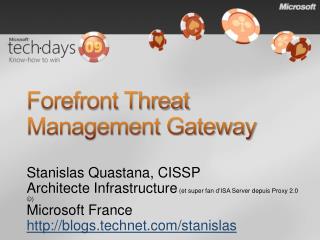 Forefront Threat Management Gateway