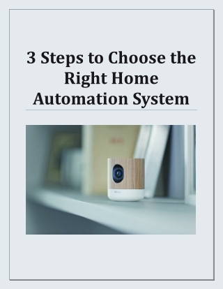 3 Steps to Choose the Right Home Automation System