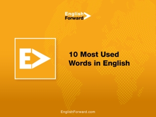10 Most Used Words in English