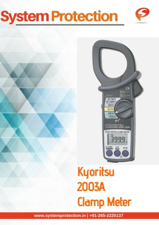 Kyoritsu 2003A Clamp Meter, 2000A/1000V