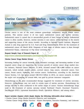 Uterine Cancer Drugs Market - Trends, Size, Share, Outlook, and Opportunity Analysis, 2018-2026