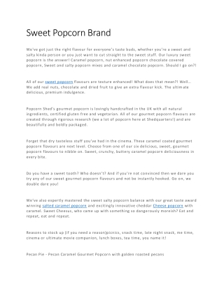 Sweet Popcorn Brand