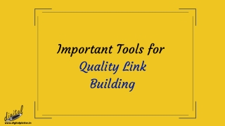 Important Tools for Quality Link Building