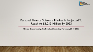 Personal finance software market-Future Growth
