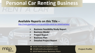 Personal Car Renting Business