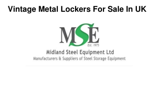 Vintage Metal Lockers For Sale In UK