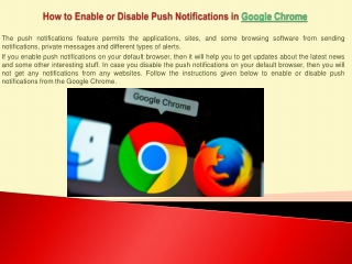 How to Enable or Disable Push Notifications in Google Chrome