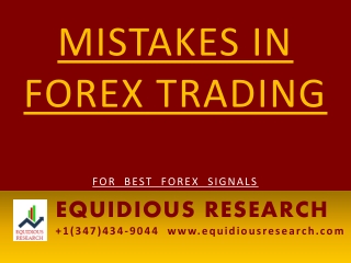 Mistakes in Forex Trading