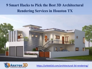 3D Architectural Rendering Services