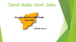 Get FreeJobAlert for Tamil Nadu Govt Jobs 2019 | TN Govt Jobs Alert