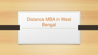 Distance MBA | West Bengal - MIT School of Distance Education