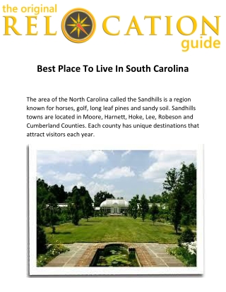 Best Place To Live In South Carolina - Relocationguide