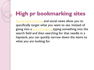 high pr bookmarking sites