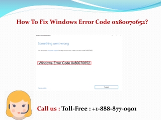 How To Fix Windows Error Code 0x80070652?