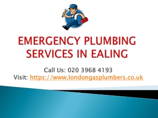 Emergency plumbing services in Ealing, London