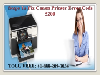 To Fix Canon Printer Error Code 5200