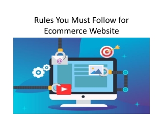 Rules you must follow for e commerce website