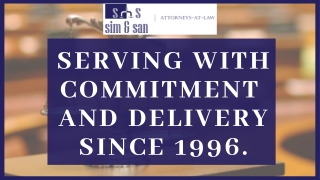 SERVING WITH COMMITMENT AND DELIVERY SINCE 1996.