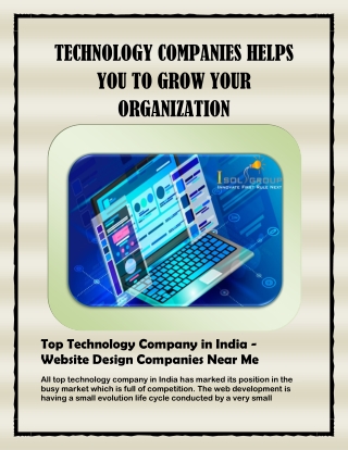 Top Technology Company in India - Website Design Companies Near Me