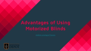 Advantages of Using Motorized Blinds