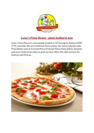 Lewy's Pizza House - Order Pizza online.