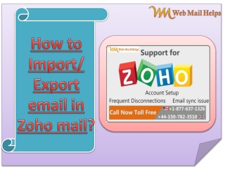 How to Import/Export email in Zoho mail?