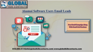 Akamai Software Users Email Leads