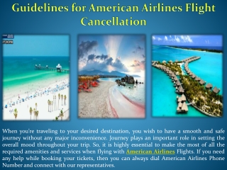 Guidelines for American Airlines Flight Cancellation