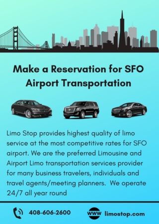 Make a Reservation for SFO Airport Transportation