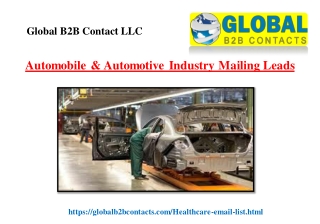 Automobile & Automotive Industry Mailing Leads