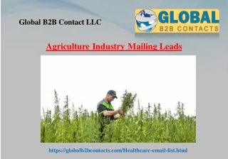 Agriculture Industry Mailing Leads