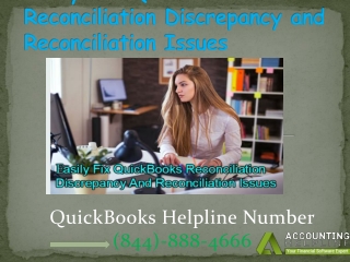 Easily Fix QuickBooks Reconciliation Discrepancy And Reconciliation Issues