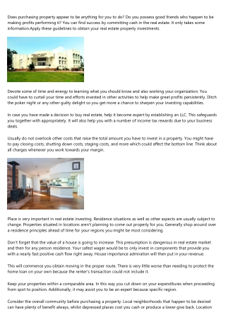 What You Need To Find Out About Real-estate Committing