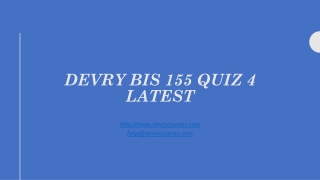 Devry BIS 155 Quiz 4 Latest