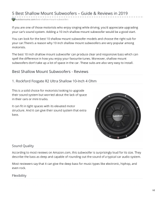 Best shallow mount subwoofer - shallow mount 12 - shallow mount 12 subwoofer