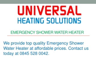 Emergency Shower Water Heater
