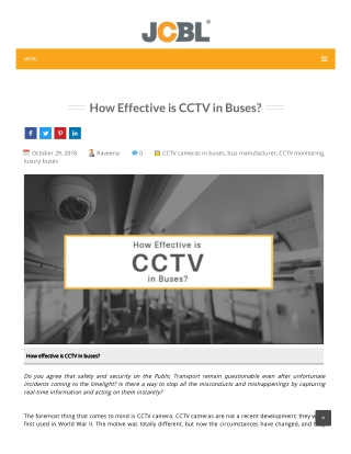 How Effective is CCTV in Buses?