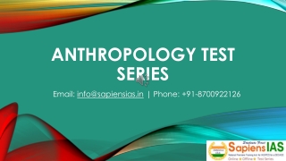 Anthropology Test Series