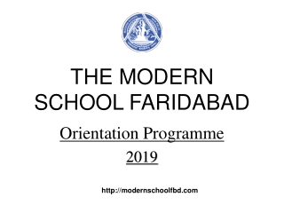 The Modern School Faridabad Orientation Programme 2019