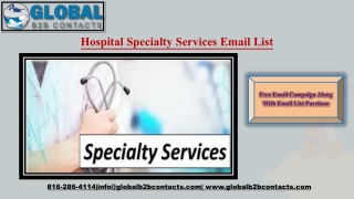 Hospital Specialty Services Email Leads