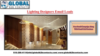 Lighting Designers Email  Leads